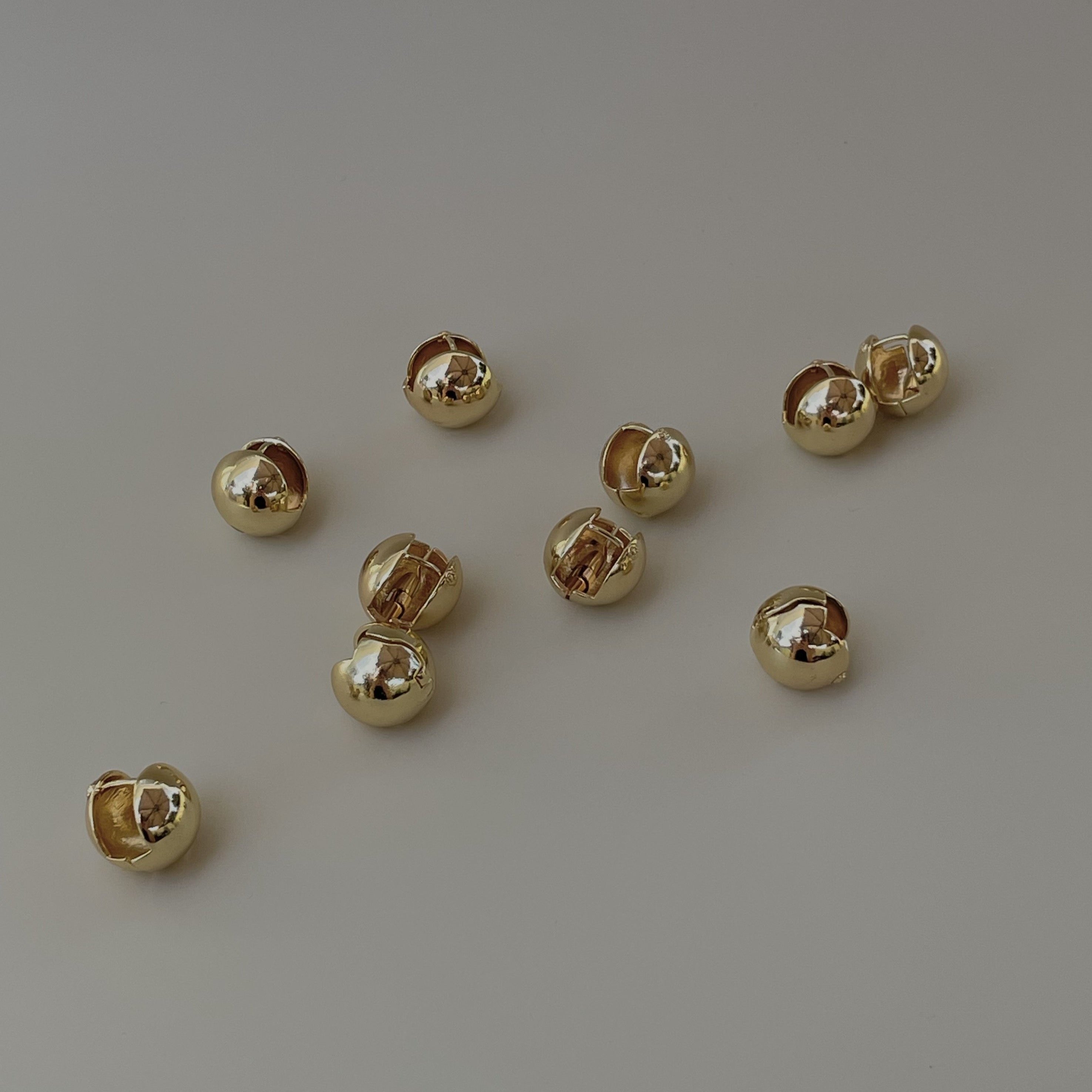 Ball hoop earrings - non tarnish earrings