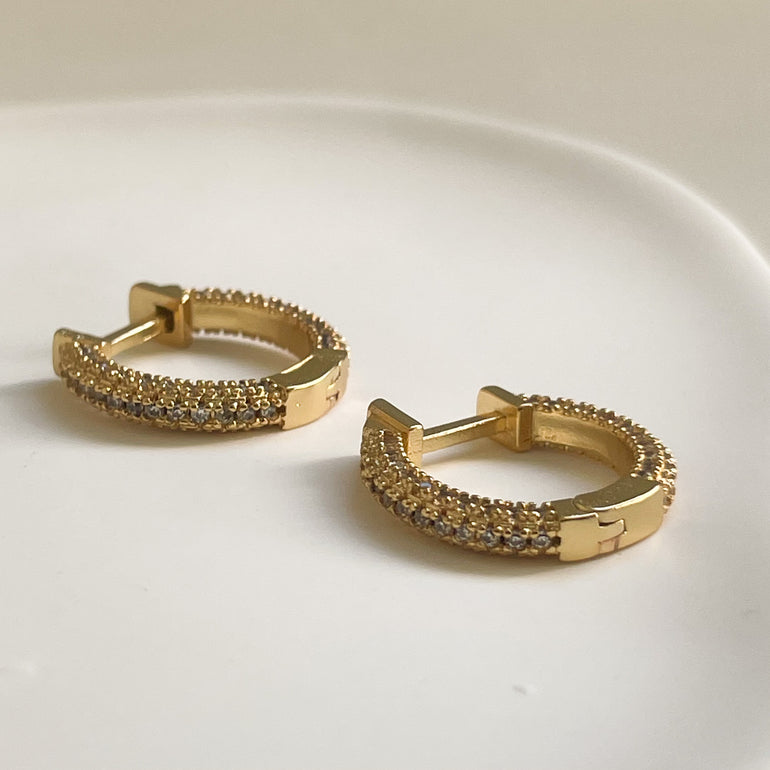 gold hoop earrings for clean girl aesthetic