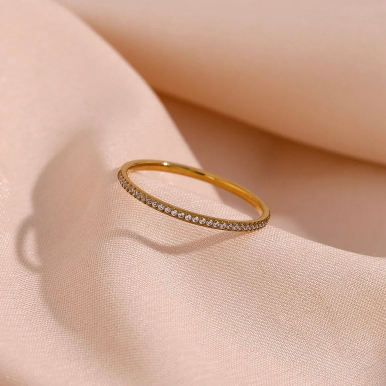 Dainty Diamond Ring Band: Affordable Price and Anti-Tarnish Quality