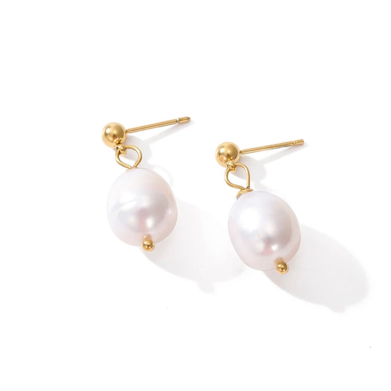 gold pearl stud earrings, Sydney australia 