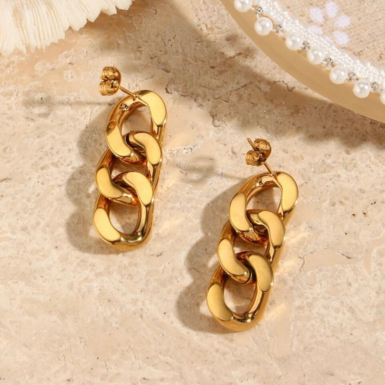gold dangle earrings, Sydney australia 