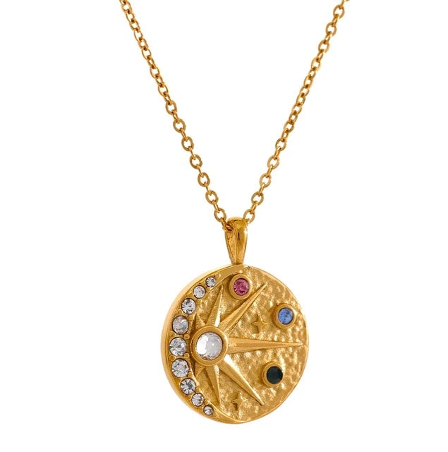 large gold coin necklace