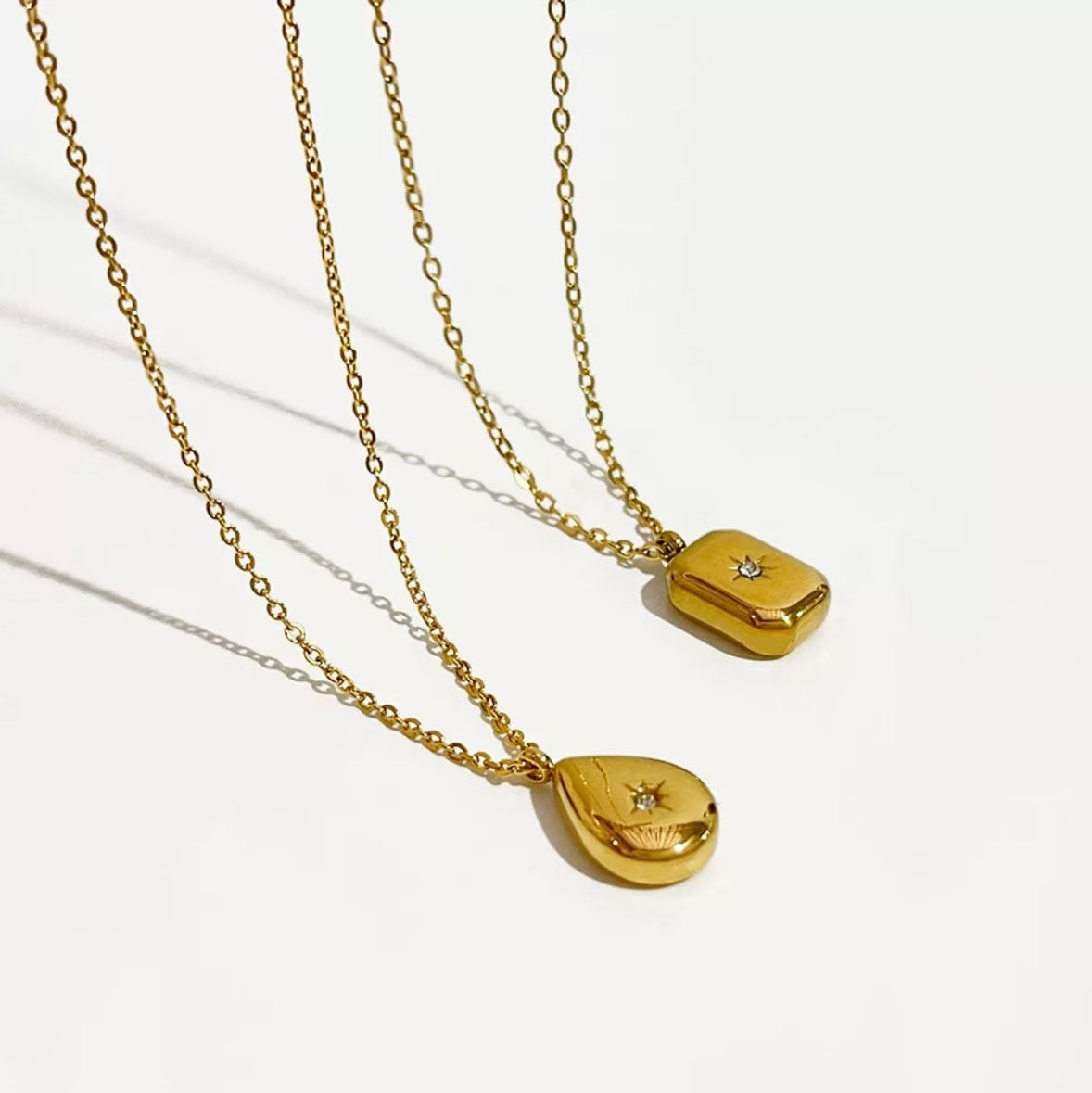 Raindrop necklaces for women in gold and sterling silver, Sydney Australia