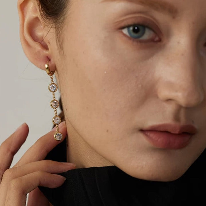 gold long dangle & drop earrings for women, Sydney Australia