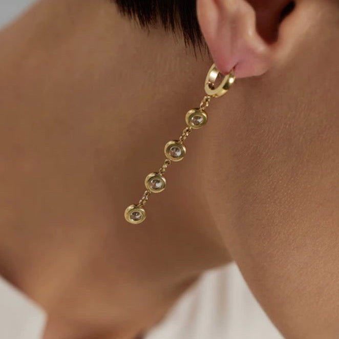 gold long dangle & drop earrings for women, Sydney Australia