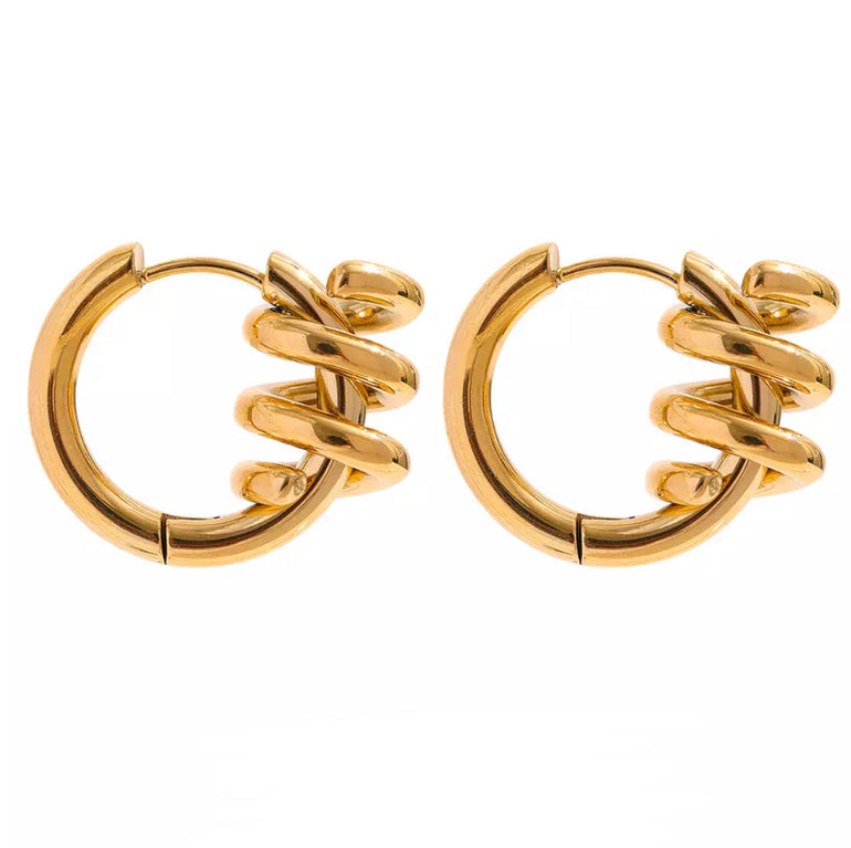minimalist and dainty 18k gold huggie hoop earrings for women, Sydney Australia
