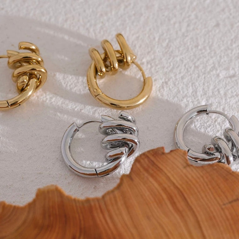minimalist and dainty 18k gold huggie hoop earrings for women, Sydney Australia