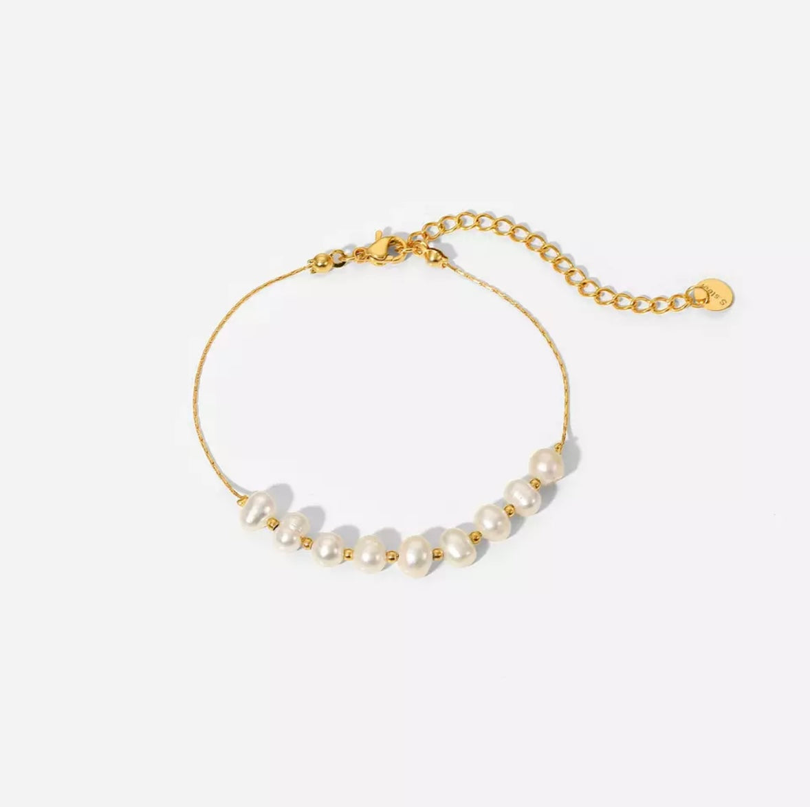 dainty gold pearl bracelet for women, sydney australia
