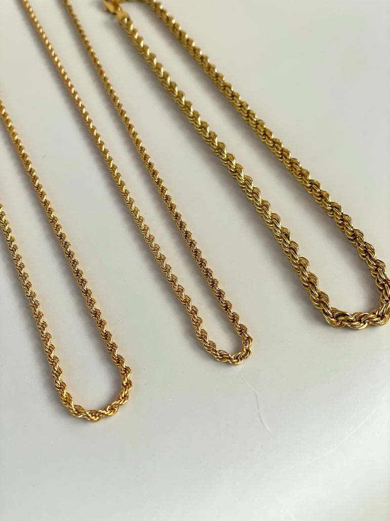Gold Twisted Rope Chain, Sydney Australia
