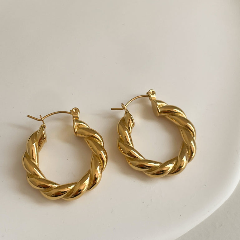 25mm twisted hoop earrings Australia 