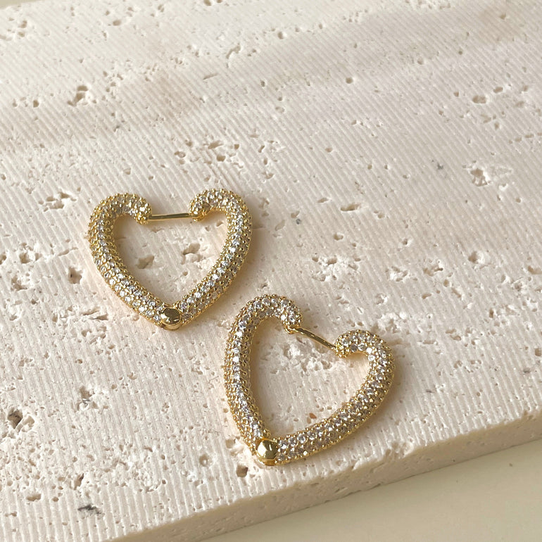 heart hoop earrings, Sydney australia