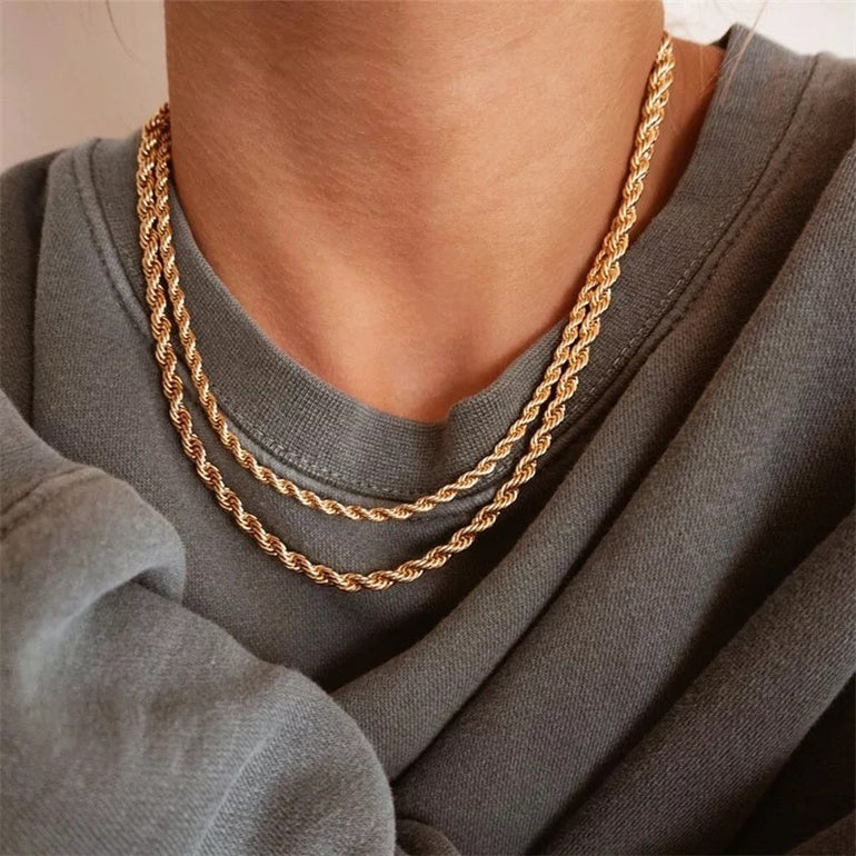 Gold Twisted Rope Chain, Sydney Australia