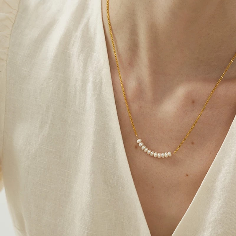 Dainty Pearl Necklace | FOUND x Anais