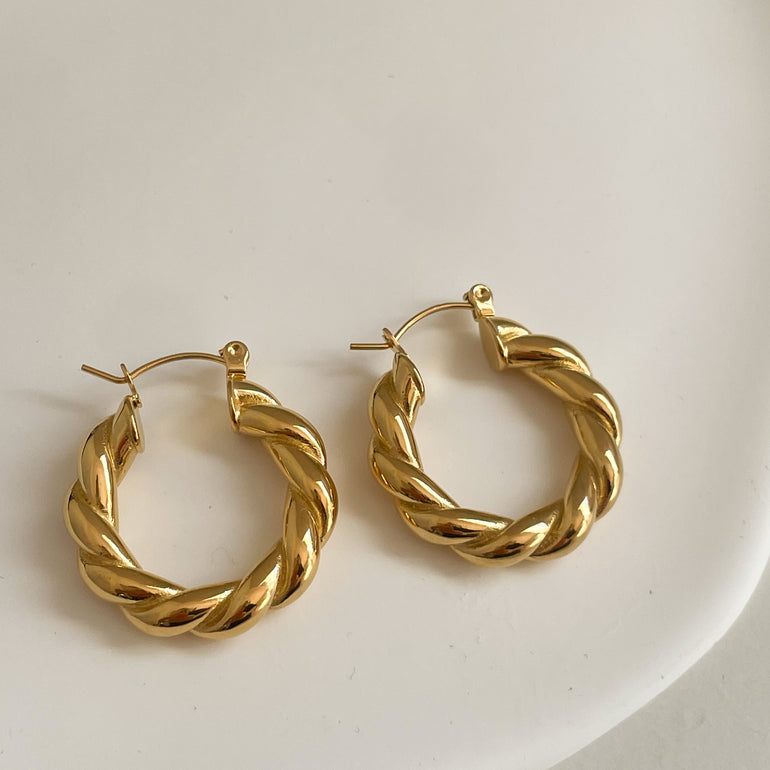 25mm twisted hoop earrings Australia 