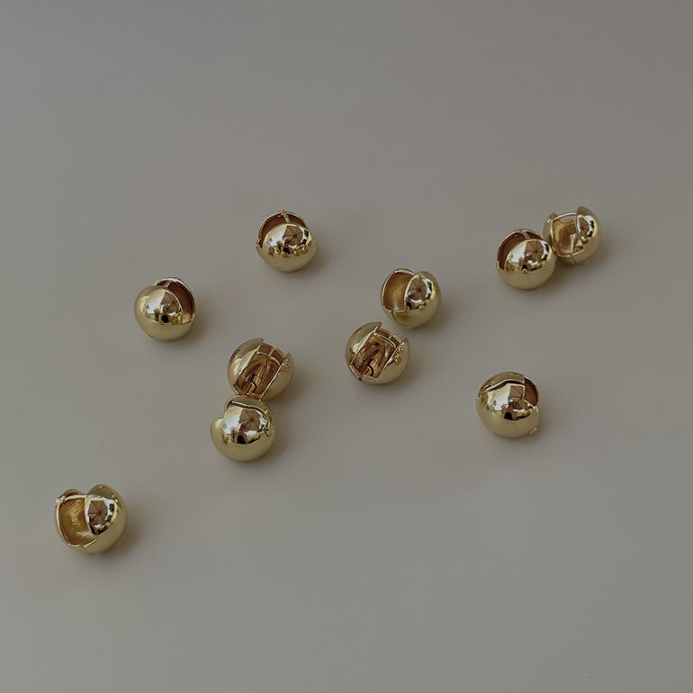 Ball hoop earrings - non tarnish earrings