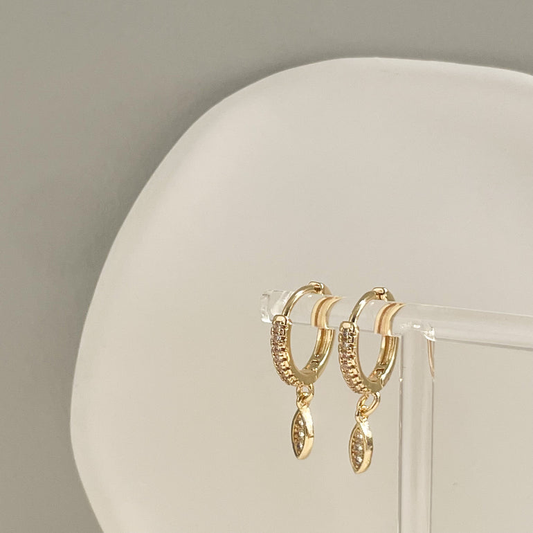 gold huggie hoops earrings